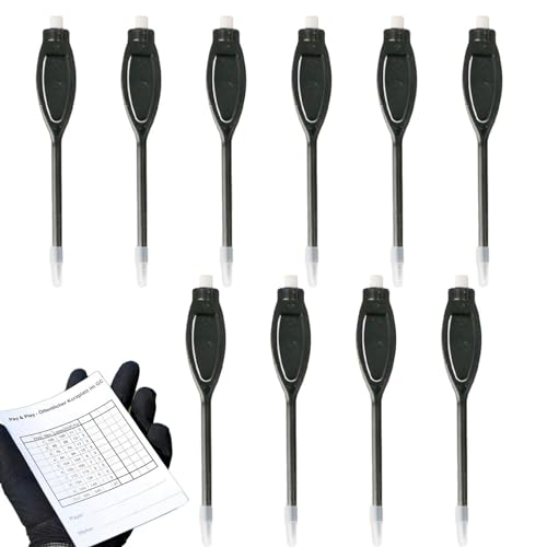 消しゴム付きゴルフ鉛筆 | 10 オーバル クリップ ゴルフ スコア ペン,スコアカード リードスコアリング ゴルファー用アクセサリー スコアゴルフスコアリングペン鉛筆練習用品競争スコアリングツールホテルスコアリング鉛筆ゴルファーアクセサリー記録ゴルフペン