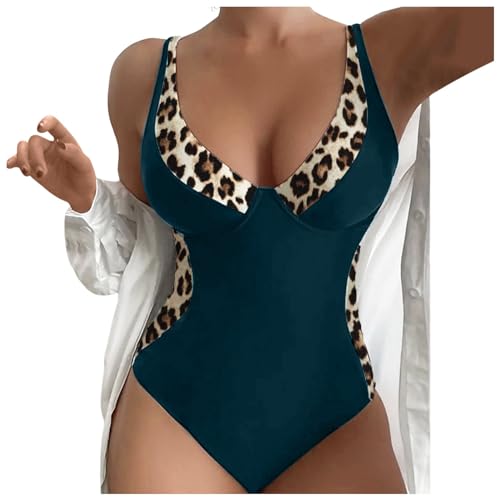 Maillot de bain femme gainant col en V vert armee M pour sublimer la silhouette au spa
