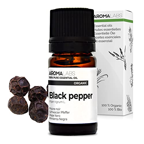 Pimienta Negra BIO (Piper nigrum) - 5 mL - Aceite Esencial Quimiotipado y Certificado AB - Tonus - Aroma Labs