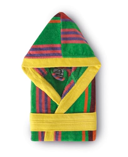 Top Towel Albornoz con capucha Caribe Jacquard 100% Algodón 500 g/m² – Acabado Terciopelo, Alta Absorción y Tacto Suave