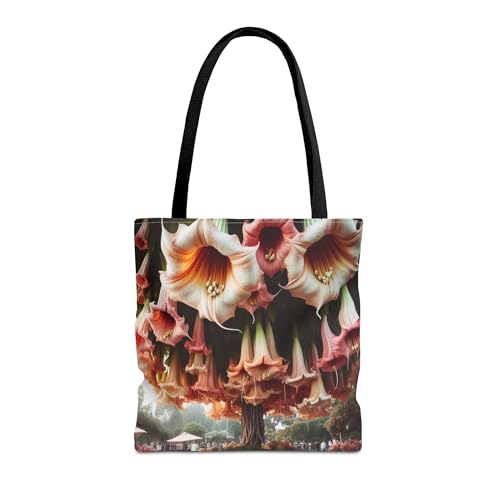 Angel’s Trumpet Brugmansia Premium Tote Bag with Reinforced Stitching