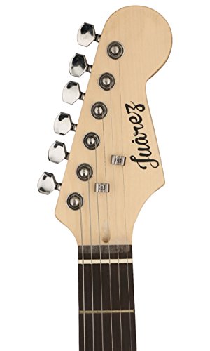 Image of JUAREZ JRZ-ST01-BKW 6-String Linden Wood Electric Guitar, Right Handed, Black, With Case /Bag And Picks