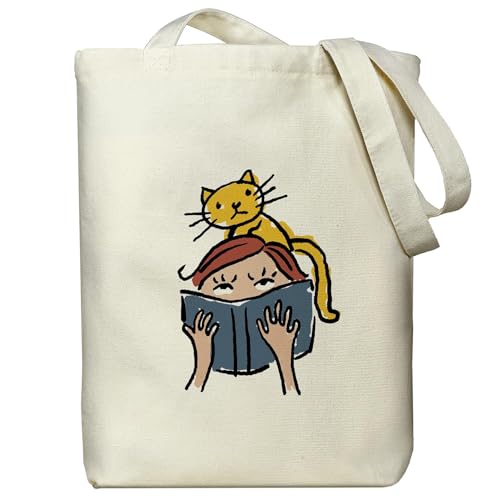 Image of itgowisa Canvas Tote Bag with Zipper Pocket, Travel Shopping Book Bag for Women, Gifts for Teachers, Nurses, Plant Lovers
