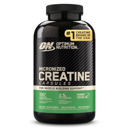 Optimum Nutrition Micronized Creatine Monohydrate Capsules, 200 Ct - image 1