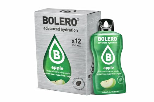 Bolero Drink Box 12 Manzana (Red Apple) 3 g | 12 Sobres Saborizante en Polvo | Bebida Instantánea Refrescante sin Azúcar | Sabor a Manzana