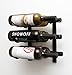 VintageView W Series (1 Ft) - 6 Bottle Wall Mounted Wine Rack (Satin Black) Stylish Modern Wine Storage with Label Forward Design