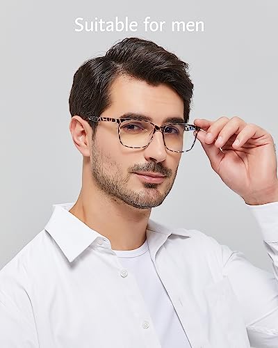 Image of ANRRI Blue Light Glasses Men Women Leopard Blue Light Blocking Computer Glasses Anti Eyestrain Lightweight UV Filter Lens Eyeglasses Frame