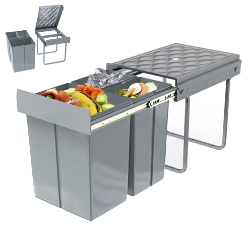 AufuN Einbaumülleimer Abfallsammler Mülleimer Küche Unterschrank Auszug,...