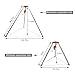 TECHTONGDA Rescue Tripod Confined Space Tripod Kit with 1200 LBS Lifting Winch 65ft Steel Cable with Retractable Support Legs with 33ft Fall Arrestor