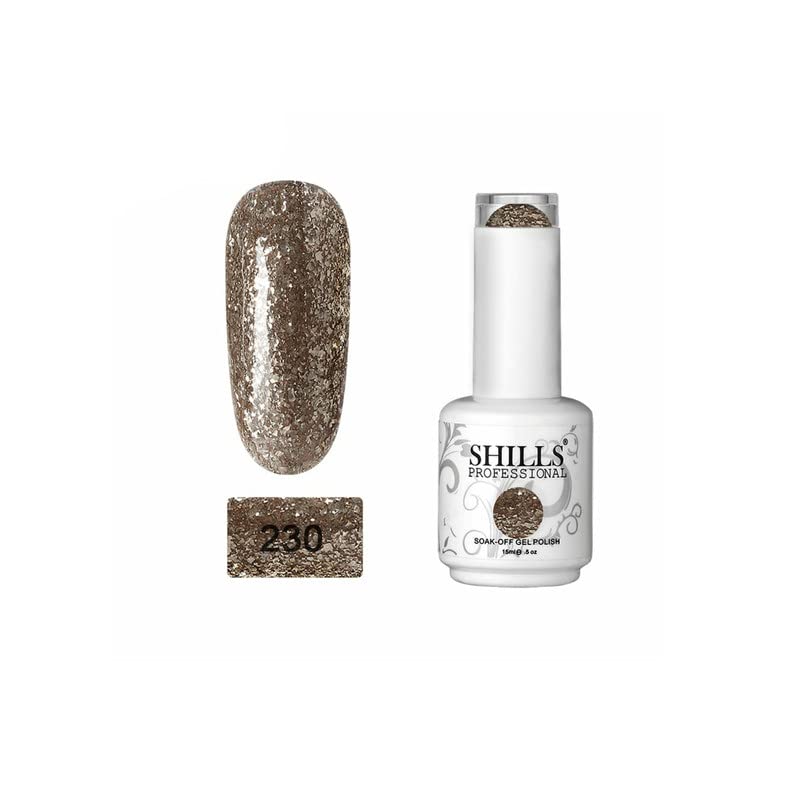 Image of Shills Professional Uv /Led Soak Off Gel Polish (Gel Nail Polish) Glossy Finish Nail Polish Color Shade 230, 15 Ml