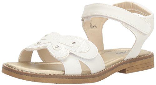 Jumping Jacks Girl's Candy Flat, White/Silver, 30 EU/12-12.5 M US Toddler