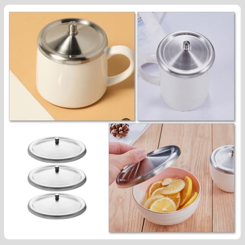 Couvercles de tasse à thé design en acier inoxydable durable - 6