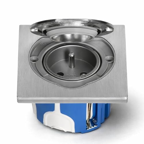 Prise en acier inoxydable IP55, couvercle à clapet, pince enfichable, boîte de commutation coupe-vent, type E français