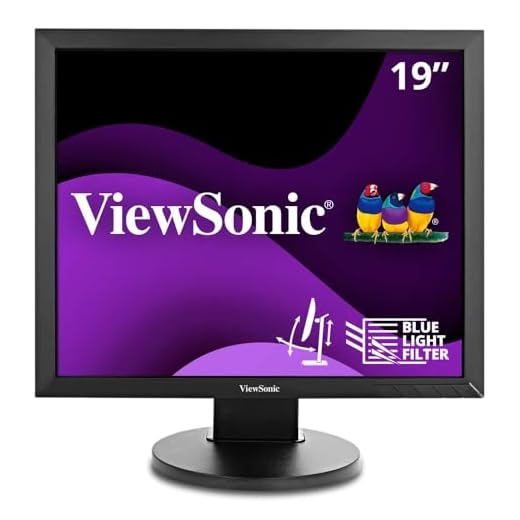 ViewSonic VG939SM 19 Inch IPS 1024p Ergonomic Monitor with DVI and VGA for Home and Office, Black