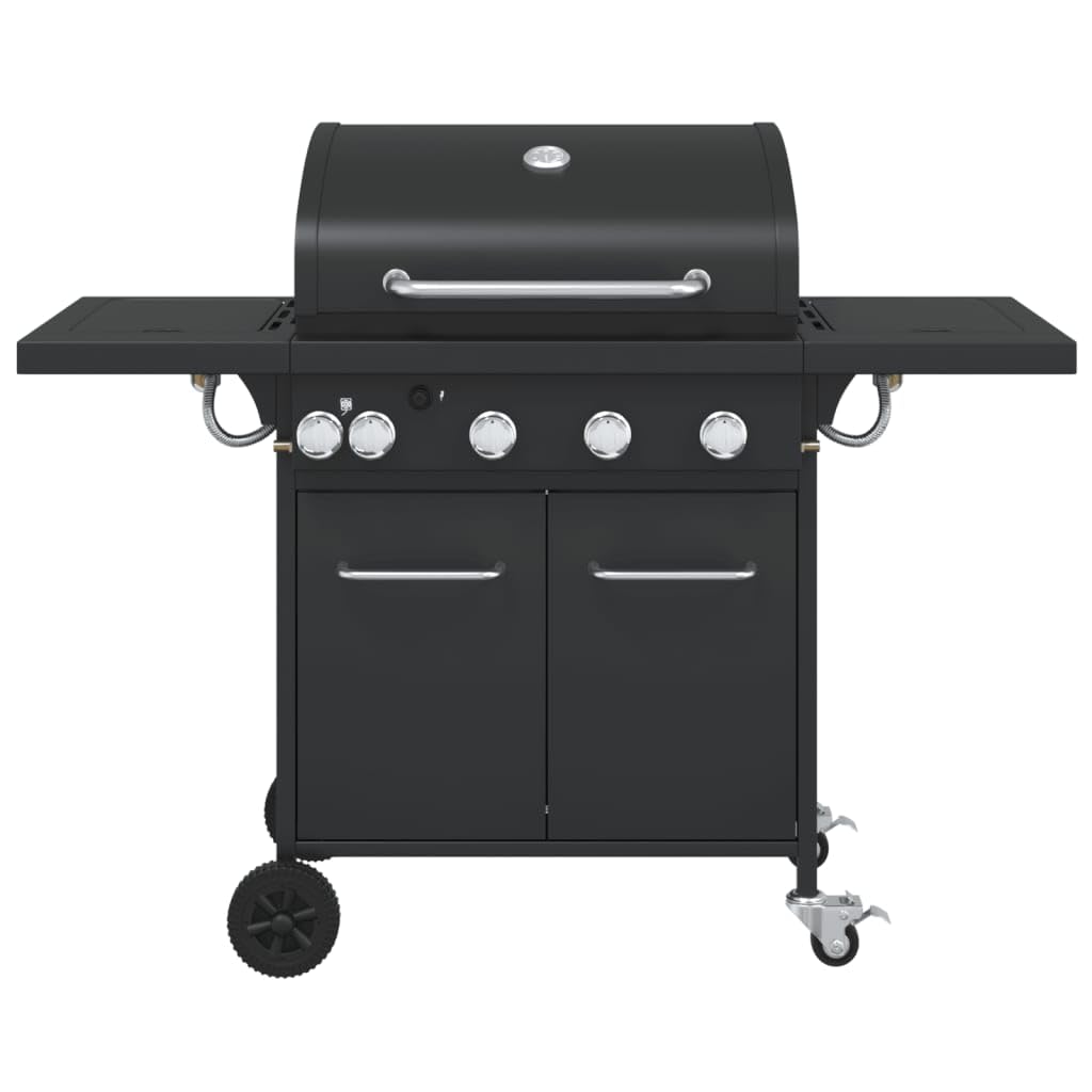 vidaXL Griglia Barbecue a Gas con 5 Bruciatori Nero in Acciaio