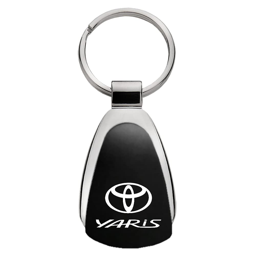 Au-Tomotive Gold, Inc. Toyota Yaris Black Teardrop Keychain
