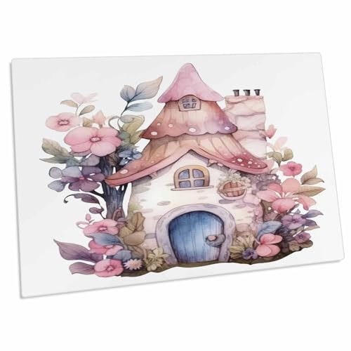 3dRose Cute Fairy House Illustration - Desk Pad Place Mats miniatura 1