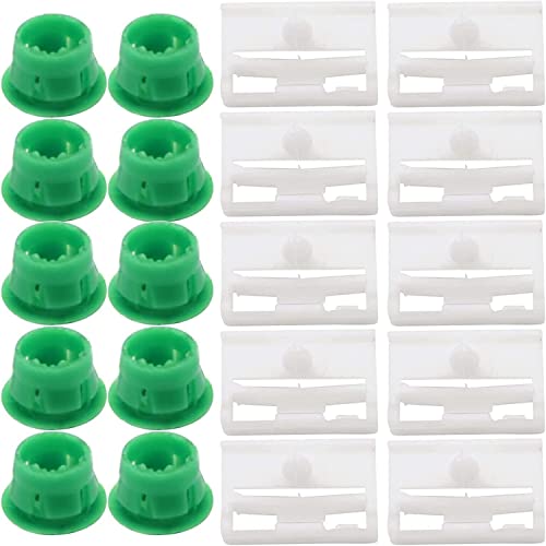 10 Pièces en Plastique Blanc Moulure de Porte de Voiture Clips Seuil latéral de Voiture avec œillets Verts Compatibles avec E32 E36 E46 E90 E91 - 51718184574 et 51711932996 Cover