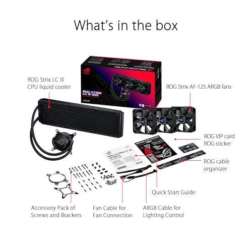 Image of ASUS ROG Strix LC III 360 All-in-one CPU Liquid Cooler with 360 rotatable Water Block, Asetek's New Gen7 v2 Pump, Premium ROG Fans, and 10+ Custom Aura Lighting Effects