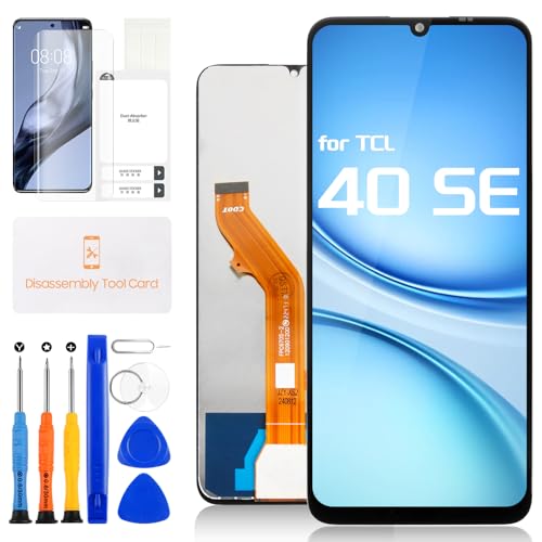 Écran pour TCL 40 SE en version LCD noire de 6,7" avec capteur tactile de haute précision T610