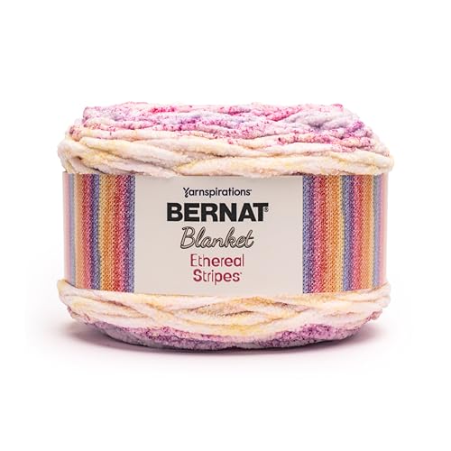 Image of Bernat Blanket Ethereal Stripes Bouquet Yarn - 2 Pack of 300g /10.5oz - 100% Polyester - #6 Super Bulky - 220 Yards - Knitting /Crochet