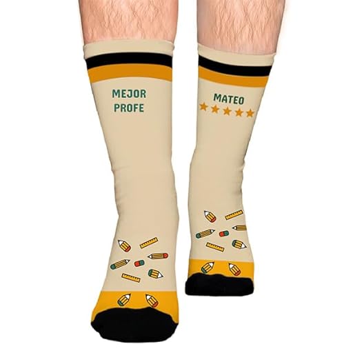 Transparent Gift Calcetines Personalizados Mejor Profe con nombre. Regalo Original para Profesores y Profesoras. Diseño Escolar con Lápices. Fin de Curso. Calcetines Escolares Personalizados. | Ya disponible en tu tienda friki favorita! En mundofriki.es!