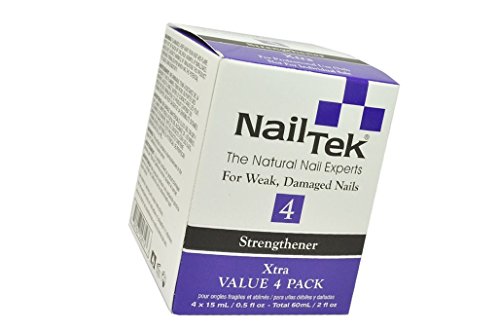 Nail Tek Xtra 4, Nail Strengthener for Weak and Damaged Nails, 0.5 oz, Value 4-Pack