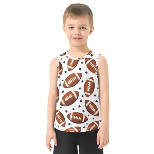 J JOYSAY Football Star White Boys Tank Top Sleeveless Muscle Shirts Quick Dry Kids T-Shirts 3-15T2