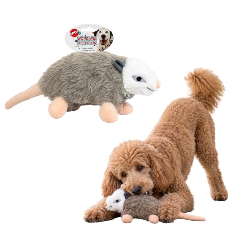 SPOT Woodland Collection Possum Dog Toy – 15” Plush Squeaky Dog Toy with Grunting Squeaker, Durable Stuffed Animal for Medium and Large Dogs