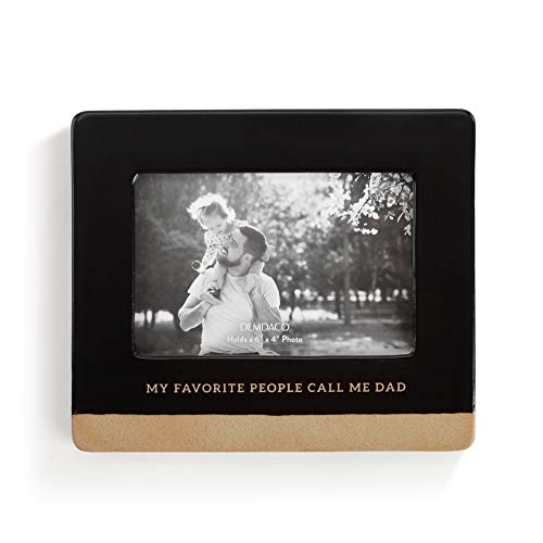 Demdaco My Favorite People Call Me Dad Sleek Black 8 X 6.5 Stoneware Tabletop Picture Frame #TOP22