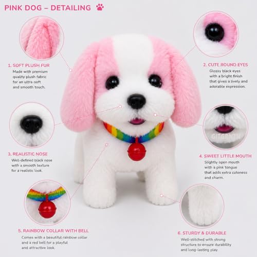 Image of GITGRNTH Walking Talking Lighting Dog - Barking Puppy Dog Toy with Colorful LED Lights Musical Sound Toy Pet for Boys and Girls - Electronic Puppy for Kids - Toddlers Birthday Gift