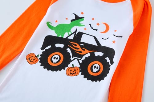 Cotton Long Sleeve Boys Halloween Pajamas Toddler Boys Holiday Pjs3