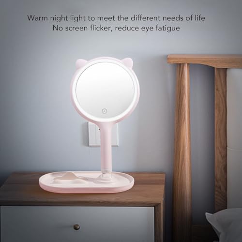 Miroir de maquillage de poche à intensité variable contre les ombres