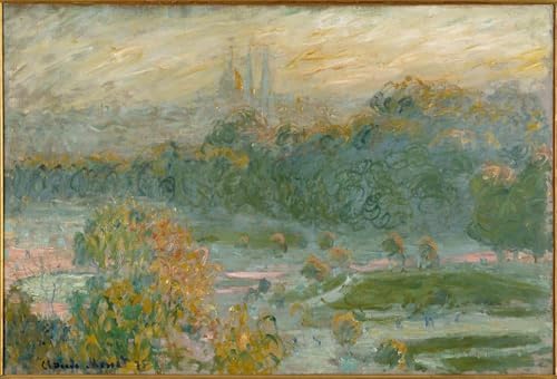Tableau Monet Les Tuileries 60x90cm impression d'art moderne pour la décoration murale de bureau