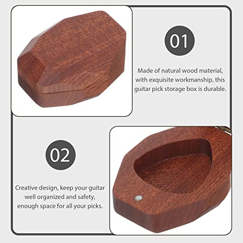 ERINGOGO Porte-Médiators en De Coeur Boîte De Rangement en Palissandre Étui pour Médiator Jazz Pièces De Médiator - Les Beatles, Paul McCartney, John Lennon, RIngo Starr, George Harrison ERINGOGO Porte-Médiators en De Coeur Boîte De Rangement en Palissandre Étui pour Médiator Jazz Pièces De Médiator – Image 6