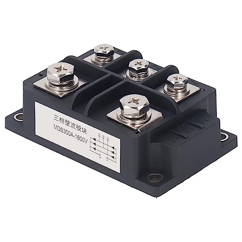 FLEXMAN Bridge Rectifier, 300A 1600V 3 Phase Bridge Structure 5 Terminal Diode Rectifier Power Module for PWM Inverter Current Input, Battery Charging
