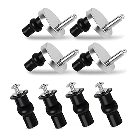 4 Pack Toilet Seat Fittings- Universal Top Fittings Toilet Seat Hinges- Quick Release Soft Close Toilet Seat Hinges WC Toilet Blind Holes Cover
