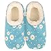 Gänseblümchen-Hausschuhe für Damen, flauschig, Plüsch, gefüttert, Hausschuhe, Schlafzimmer, Schuhe, gemütliche Hausschuhe, mehrfarbig, X-Large