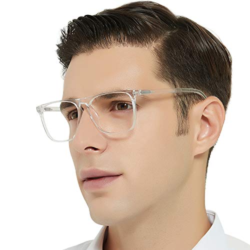 OCCI CHIARI Fashion Reading Glasses 3.5 Men, Mens Large Retro Reader, Magnifying Clear Glasses for Reading (Transparent,350) - Image 3