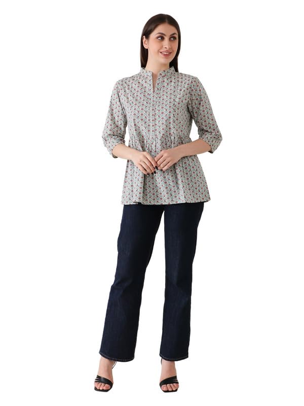 cowboy's Women's Cotton Floral Printed Casual Top � Soft, Breathable Fabric with Relaxed Fit-picture-45