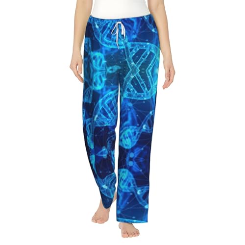 Pantalon pyjama flanelle femme taille élastique vêtement nuit confortable