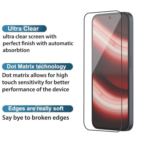 Image of POPIO Military-Grade Gorilla Tempered Glass for Nothing Phone 2A / Nothing Phone 2A Plus (Black) 9H Hardness, Edge-to-Edge Full Coverage, Anti-Scratch, Bubble-Free, Ultra Clear HD Glass, Oleophobic Coating, Face ID Compatible