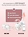 Momcozy M5 Smart APP Controlled Wearable Breast Pump, Hands-Free Wireless Electric Pump, 3 Modes 9 Suction Levels, BPA-Free, Portable Lightweight, 24mm Flange, 2-Pack Quill Gray