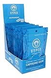 Vyper Caffeine Gum with L-Theanine – 72 Energy Chews - Fast Acting Caffeine Chewing Gum in Peppermint – Sugar Free, Vegan, Gluten Free - 12 Packets