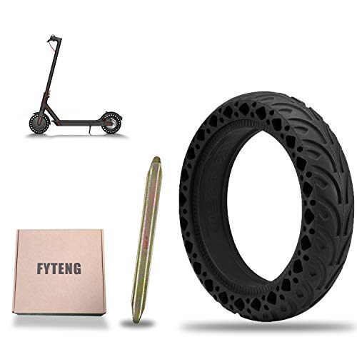 FYTENG Neumáticos sólidos compatibles con el Scooter eléctrico Xiaomi M365/Pro, Ruedas sólidas de Repuesto de 8 1/2, Accesorios para neumáticos M365, diseño de Panal, absorción Impactos (2020 Negro)