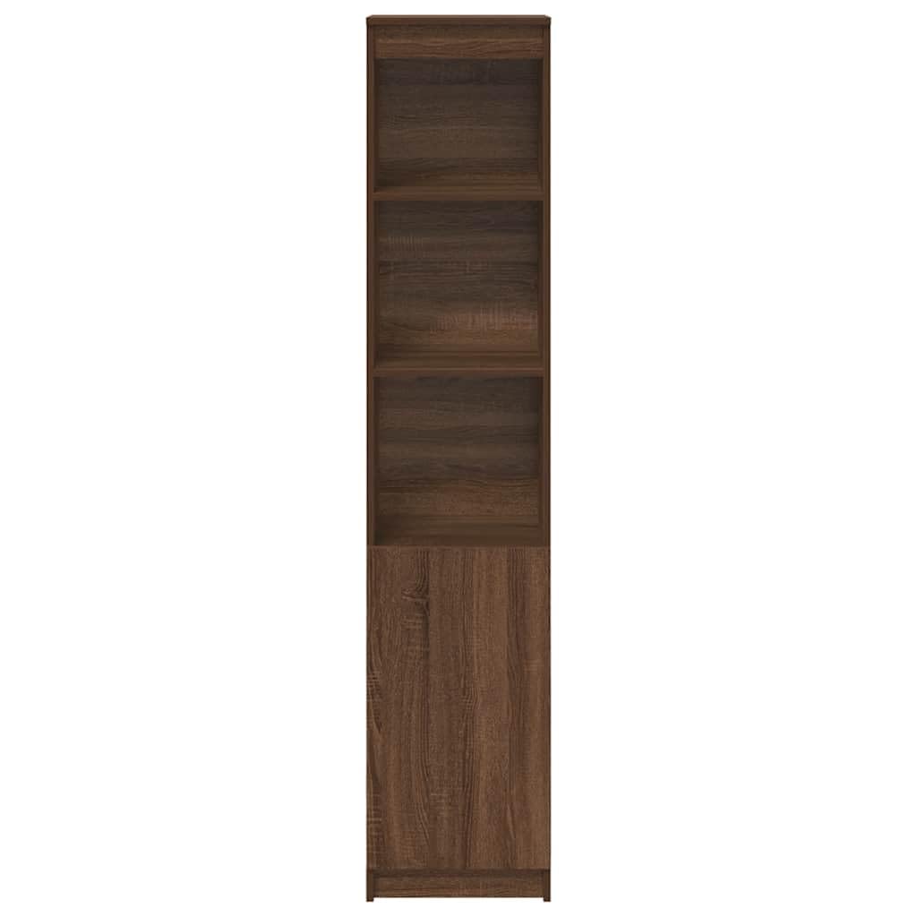Highboard 37,5x35x180 cm spaanplaat zwart