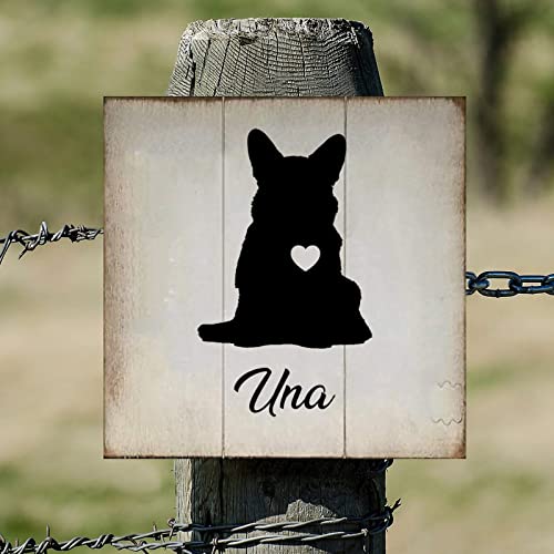 Plaque en bois Shiba personnalisée pour déco murale rustique