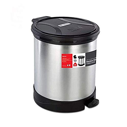 Poubelle en acier inoxydable 7L pour cuisine, salle de bain et bureau à la maison