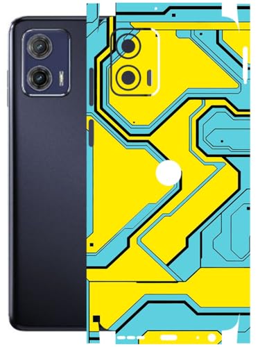 Image of AtOdds - Full Body Back Screen Guard Protector Film - Lamination Wrap Skin Sticker Compatible with Moto G73 (5G) | Scratchproof Matte Finish (YellowLane)