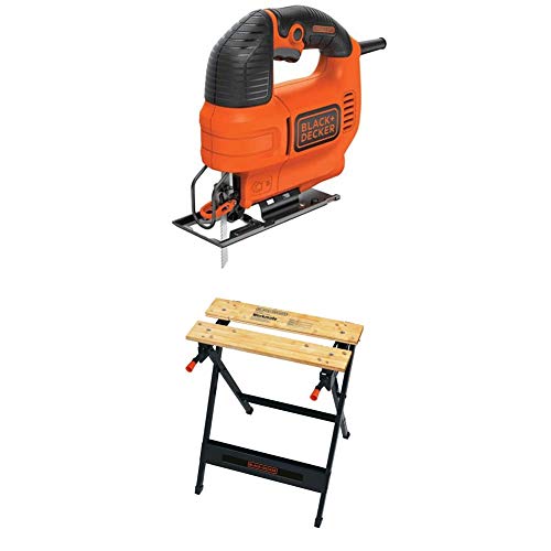 Image of BLACK+DECKER Jig Saw, 4.5 -Amp with Workmate Portable Workbench, 350-Pound Capacity (BDEJS300C & WM125)